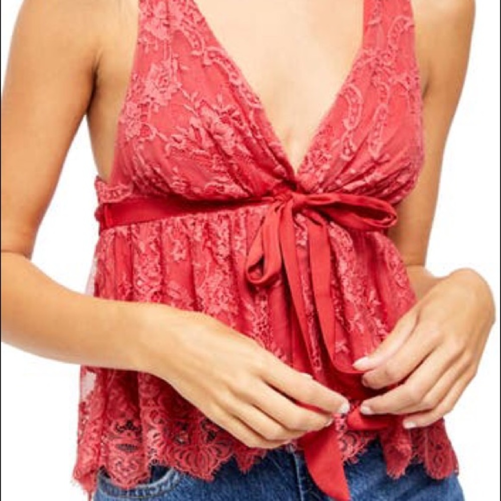 Free People Chante Lace Tank Top